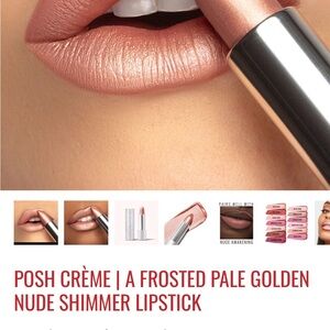 Frosted Pale Golden Nude Shimmer Lipstick